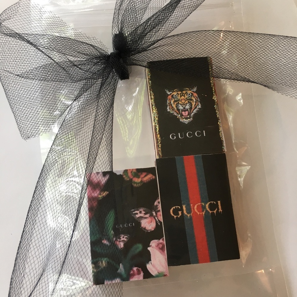 Life is Gucci trio of handmade matchbooks